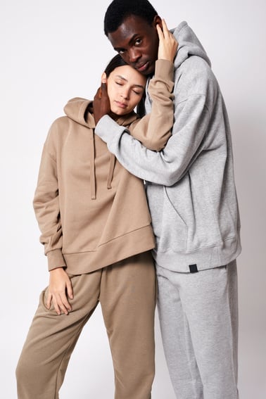 Man and Woman Wearing Loungewear